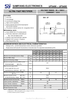 UF5404 Datasheet PDF SAMYANG ELECTRONICS CO.,LTD.