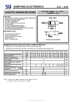 K18 Datasheet PDF SAMYANG ELECTRONICS CO.,LTD.