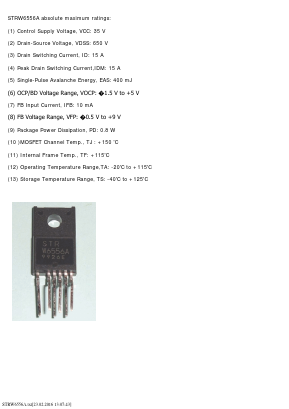 STRW-6556A Datasheet PDF Sanken Electric co.,ltd.