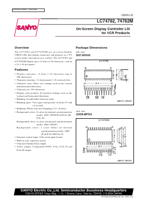 LC74782M Datasheet PDF SANYO -> Panasonic