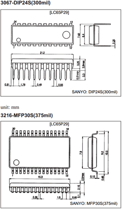 LC6543N/F/L Datasheet PDF SANYO -> Panasonic
