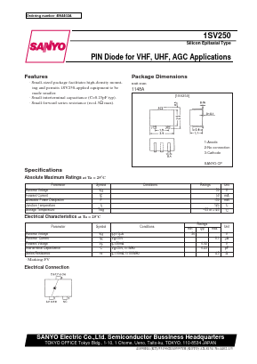 1SV250 Datasheet PDF SANYO -> Panasonic