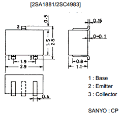 2SA1881 Datasheet PDF SANYO -> Panasonic