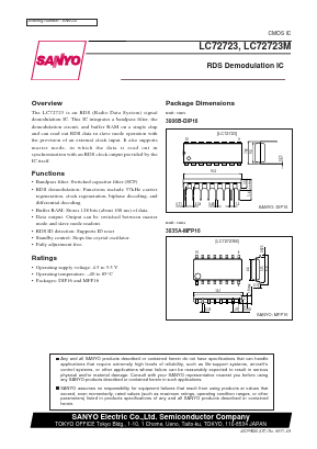 LC72723M Datasheet PDF SANYO -> Panasonic