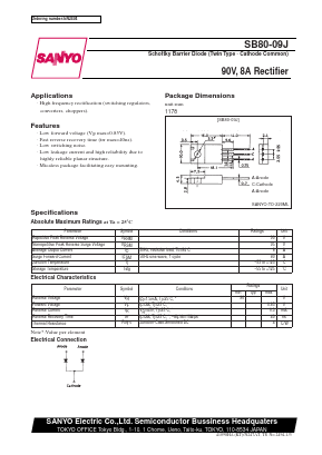 SB80-09J Datasheet PDF SANYO -> Panasonic