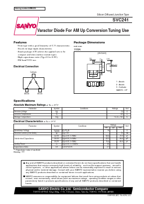 SVC241 Datasheet PDF SANYO -> Panasonic