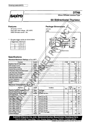 DTN8 Datasheet PDF SANYO -> Panasonic