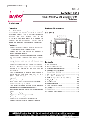 LC7233N-8818 Datasheet PDF SANYO -> Panasonic