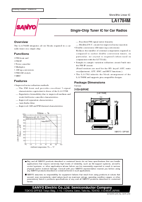 LA1784M Datasheet PDF SANYO -> Panasonic
