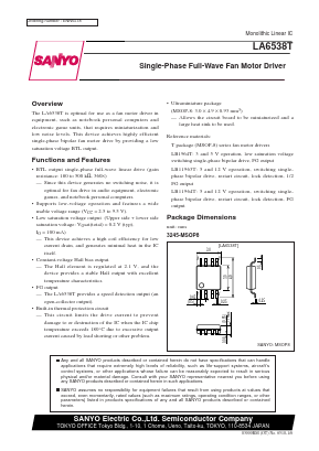 LA6538T Datasheet PDF SANYO -> Panasonic