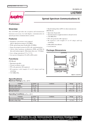 LV2700V Datasheet PDF SANYO -> Panasonic