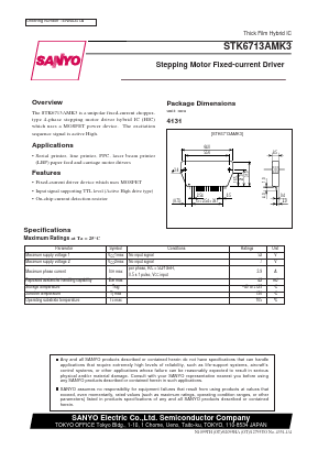 STK6713AMK3 Datasheet PDF SANYO -> Panasonic