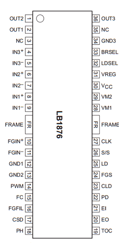 LB1876 Datasheet PDF SANYO -> Panasonic