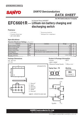 EFC6601R Datasheet PDF SANYO -> Panasonic
