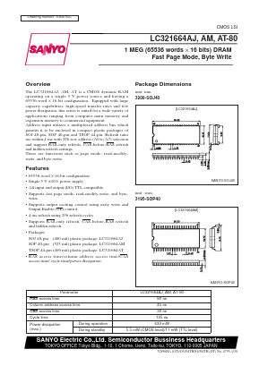 LC321664AM Datasheet PDF SANYO -> Panasonic