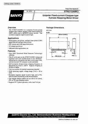 STK6712AMK3 Datasheet PDF SANYO -> Panasonic