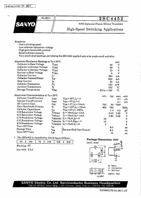 C4452 Datasheet PDF SANYO -> Panasonic