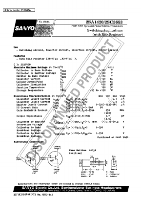 2SC3653 Datasheet PDF SANYO -> Panasonic