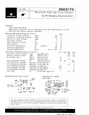 C3173 Datasheet PDF SANYO -> Panasonic