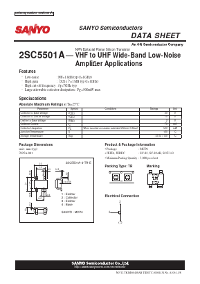 2SC5501A-4-TR-E Datasheet PDF SANYO -> Panasonic