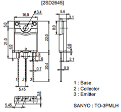 2SD2645 Datasheet PDF SANYO -> Panasonic