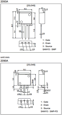 2SJ340 Datasheet PDF SANYO -> Panasonic