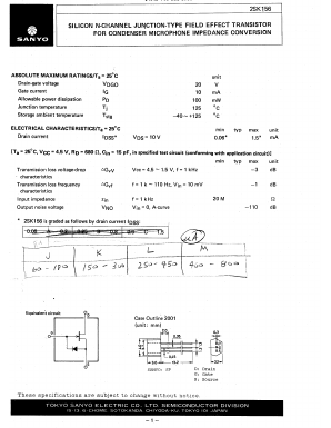 K156 Datasheet PDF SANYO -> Panasonic