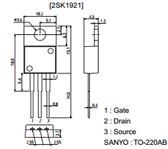 2SK1921 Datasheet PDF SANYO -> Panasonic