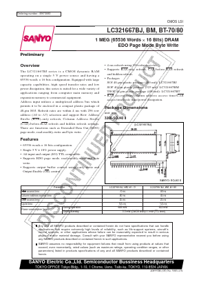 LC321667BT Datasheet PDF SANYO -> Panasonic