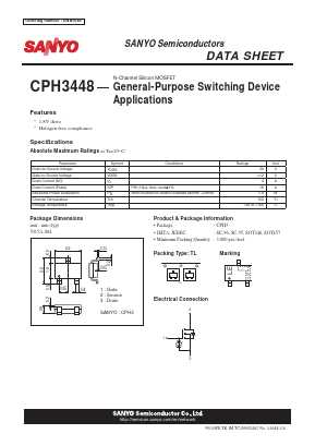 CPH3448 Datasheet PDF SANYO -> Panasonic