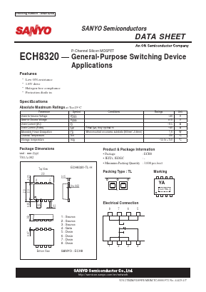 ECH8320-TL-H Datasheet PDF SANYO -> Panasonic