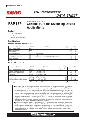 FSS179 Datasheet PDF SANYO -> Panasonic