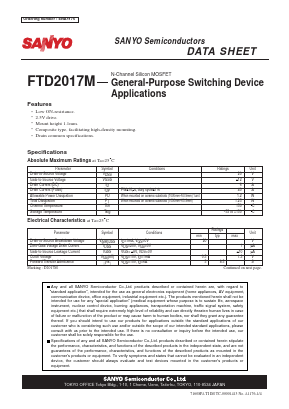 FTD2017M Datasheet PDF SANYO -> Panasonic
