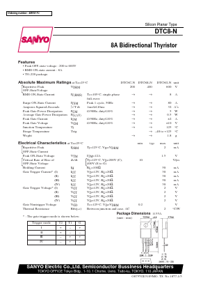 DTC8-N Datasheet PDF SANYO -> Panasonic