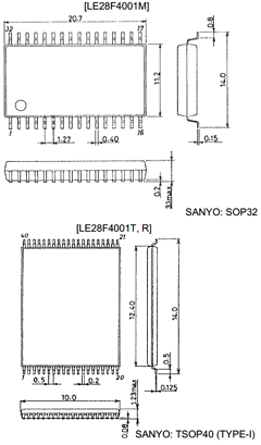 LE28F4001R-15 Datasheet PDF SANYO -> Panasonic