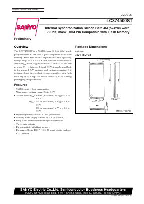 LC374500ST Datasheet PDF SANYO -> Panasonic