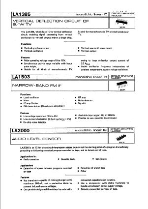 LA2000_ Datasheet PDF SANYO -> Panasonic