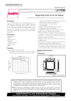LA1780 Datasheet PDF SANYO -> Panasonic