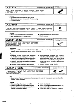 LA5512 Datasheet PDF SANYO -> Panasonic