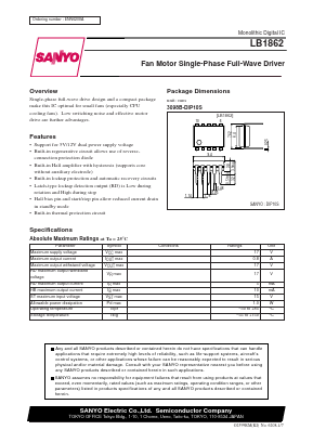 LB1862 Datasheet PDF SANYO -> Panasonic