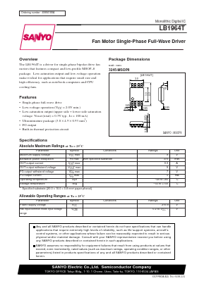 LB1964T Datasheet PDF SANYO -> Panasonic