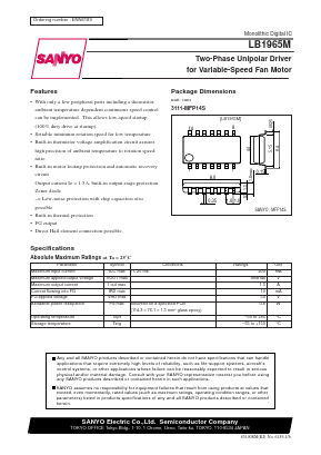 LB1965M Datasheet PDF SANYO -> Panasonic