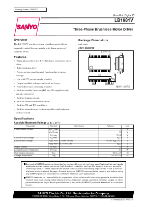 LB1981V Datasheet PDF SANYO -> Panasonic
