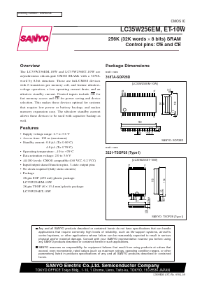 LC35W256EM Datasheet PDF SANYO -> Panasonic