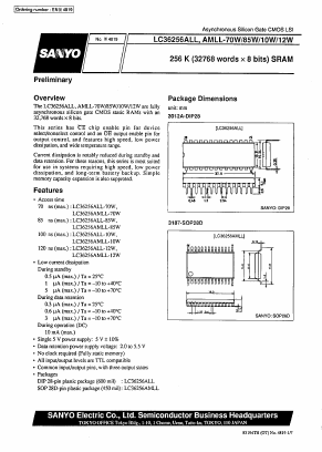 LC36256ALL-12W Datasheet PDF SANYO -> Panasonic