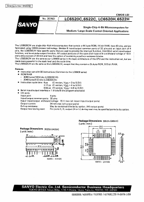 LC6520 Datasheet PDF SANYO -> Panasonic