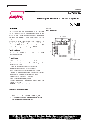 LC72705E Datasheet PDF SANYO -> Panasonic
