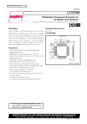 LC72708E Datasheet PDF SANYO -> Panasonic