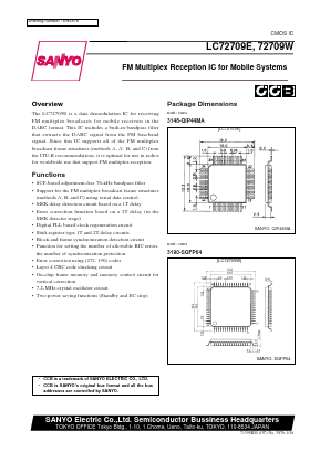 LC72709E Datasheet PDF SANYO -> Panasonic