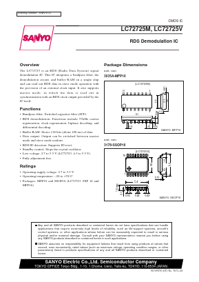 LC72725V Datasheet PDF SANYO -> Panasonic